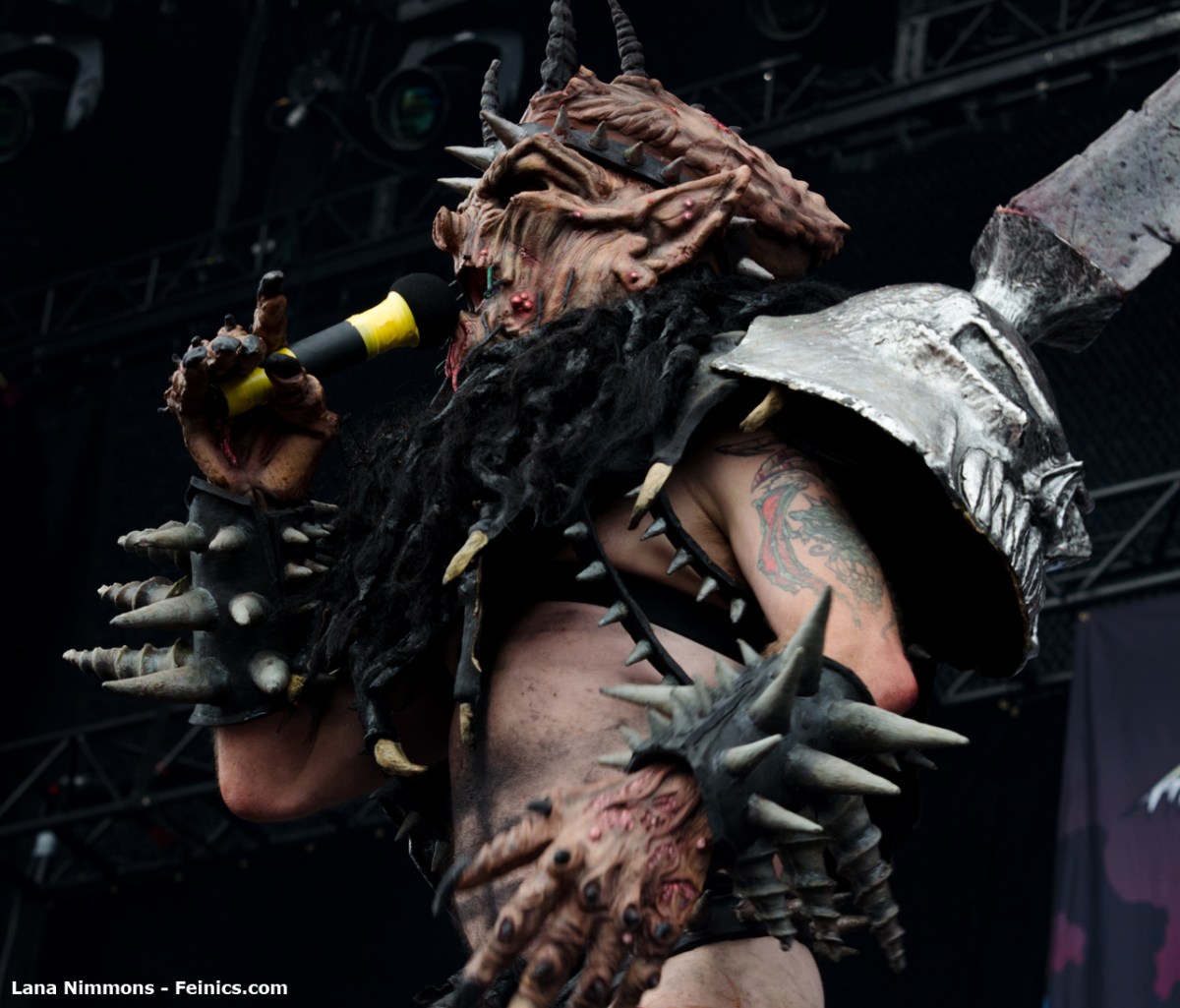 Oderus Urungus of Gwar Talking to the Fans at Heavy MTL 2013