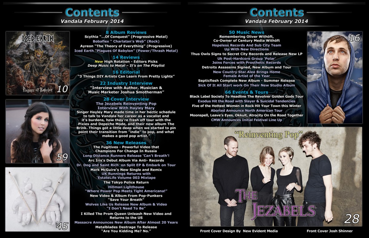 February 2014 Vandala Contents