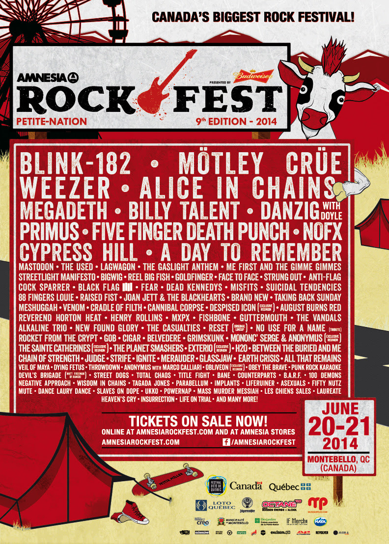 Amnesia Rockfest – 2014 Lineup Unveiled and Tickets on Sale Now