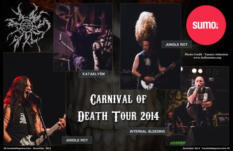 Carnival of Death Tour 2014, Edmonton, Alberta at the Starlite Room (From November 2014 Vandala-Magazine)