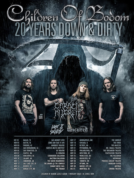 CHILDREN OF BODOM Announce 20 Years Down & Dirty Anniversary Tour