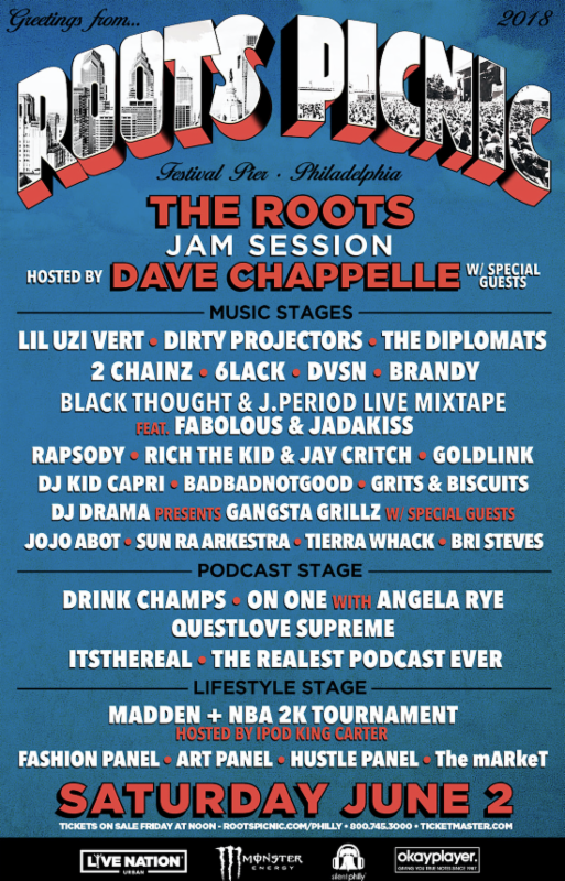 The Roots Announce 2018 Picnic Lineup Starring Dave Chappelle, Lil